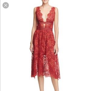 For Love and Lemons Mon Cheri Midi Dress